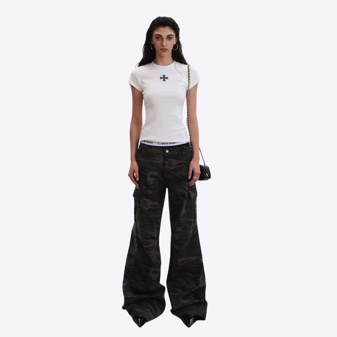 Image of Camo Flare Cargos