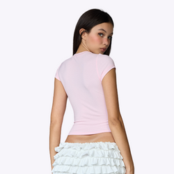 Image of Kitty Pink Cropped Top