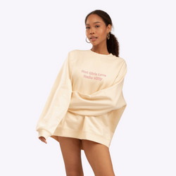 Image of Hot Girls Love Hello Kitty Oversized Sweatshirt