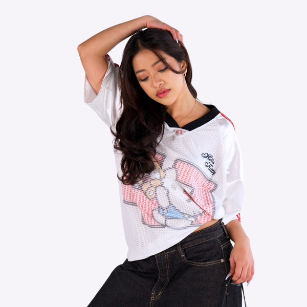 Mesh Kitty Baseball Tee