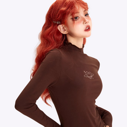 Image of Mock Neck Longsleeve Top