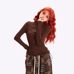 Image of Mock Neck Longsleeve Top