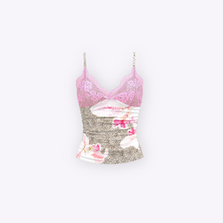 Image of Pink Laced Corset Top