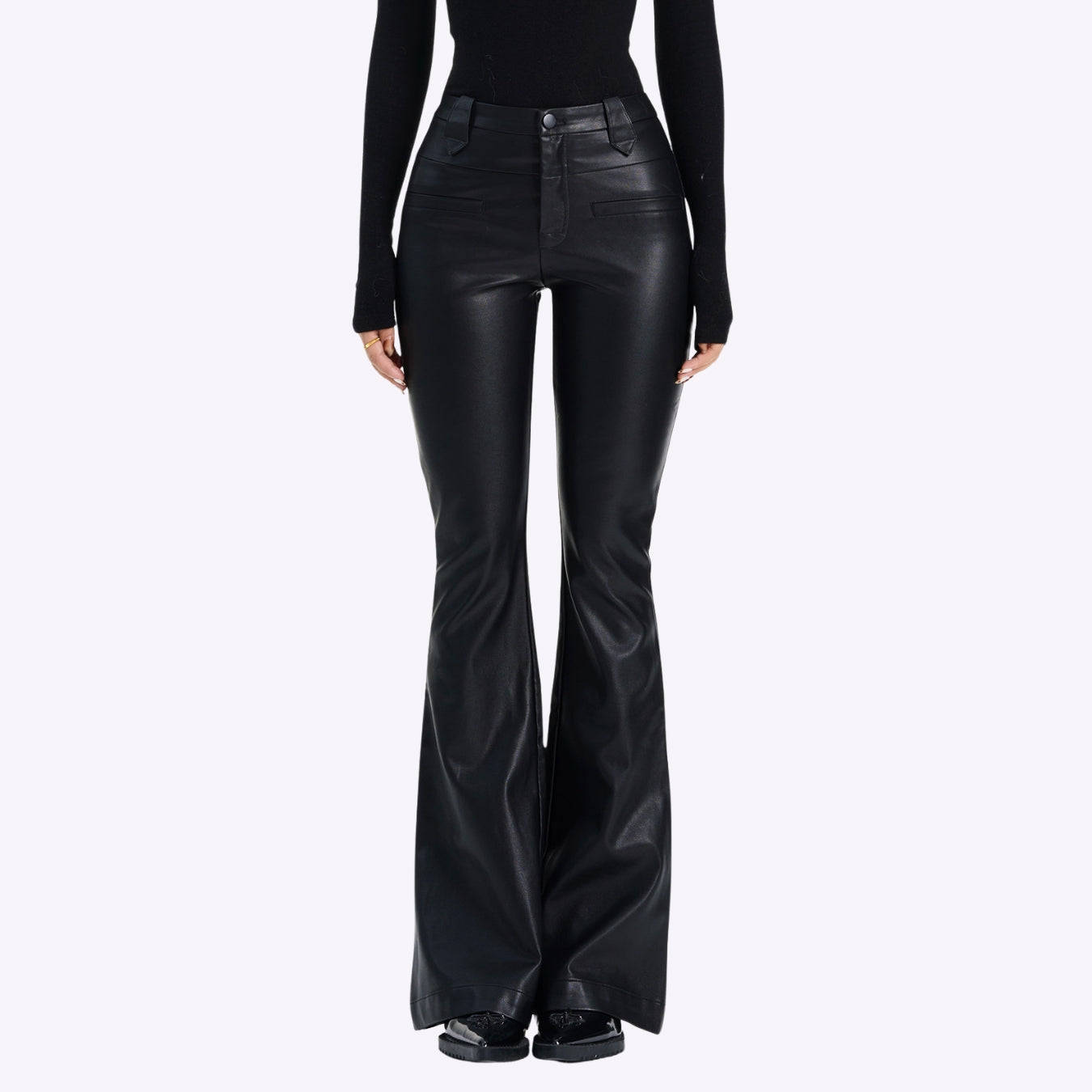 Novia Leather Flare Pants