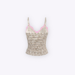 Image of Pink Laced Corset Top