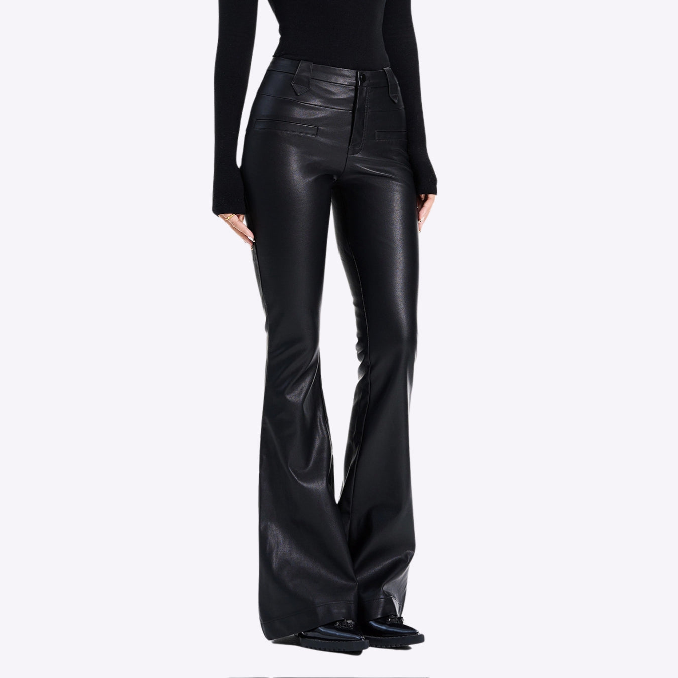 Novia Leather Flare Pants