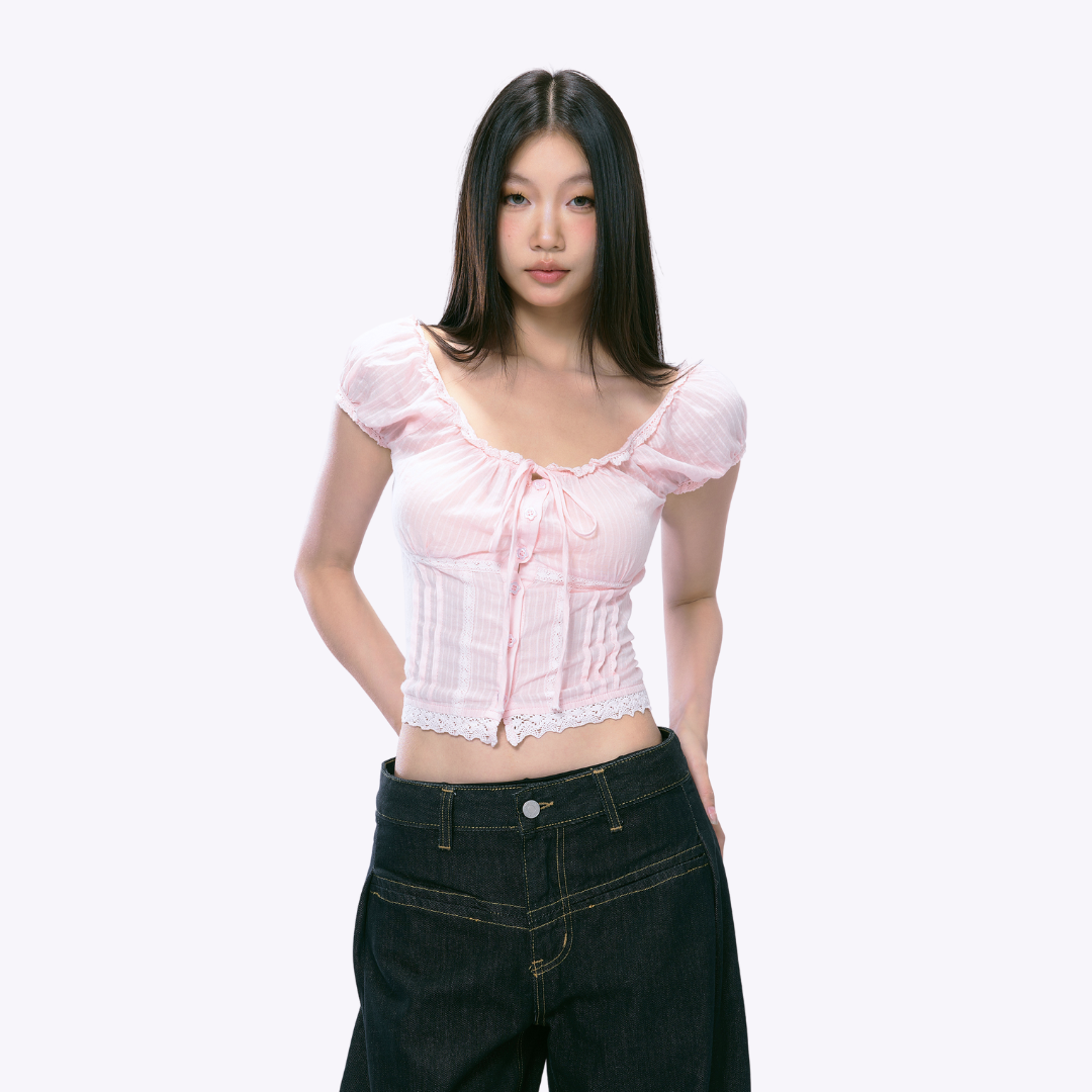 Image of Cherry Blossom Bow Top