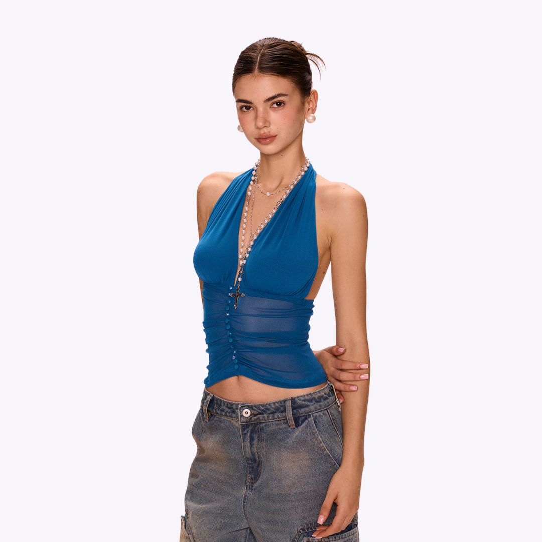 Image of Azure Halter Top