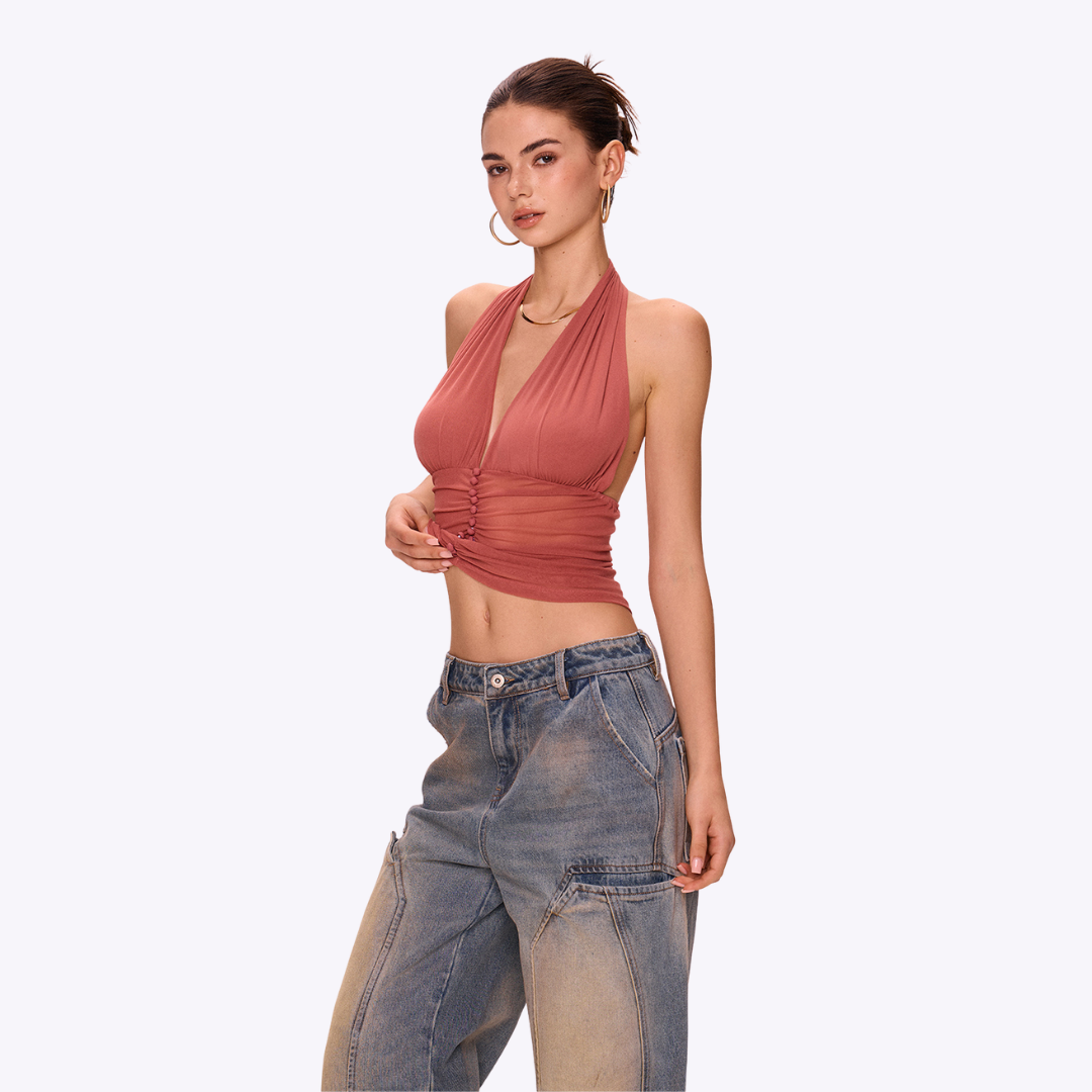 Image of Azure Halter Top