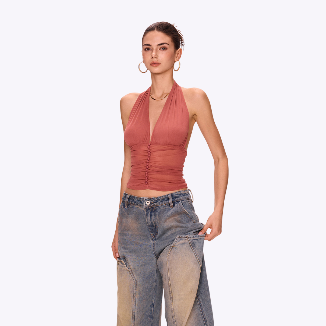 Image of Azure Halter Top