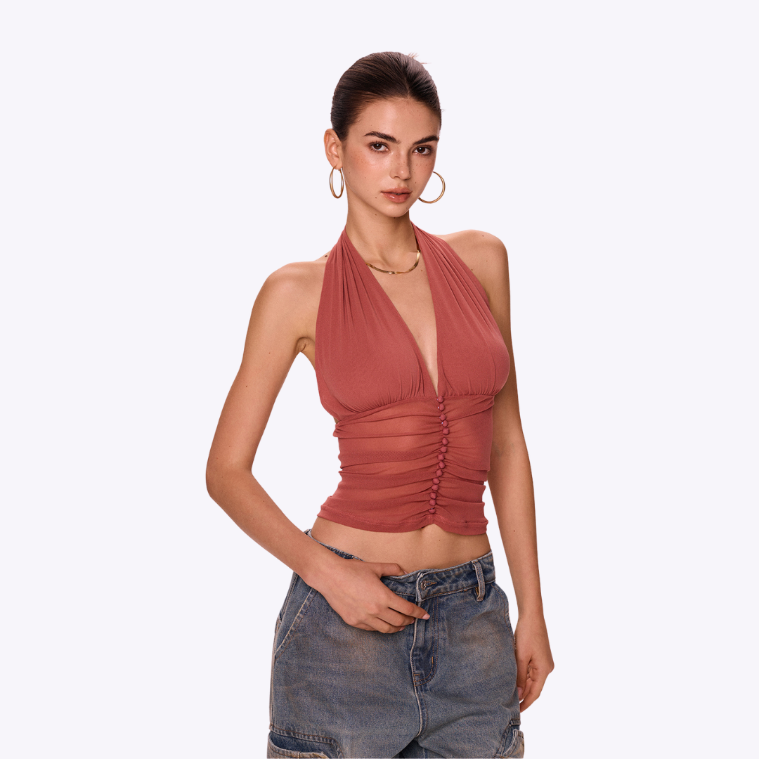 Image of Azure Halter Top