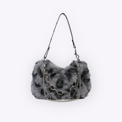 Image of Faux Fur Leopard Handbag