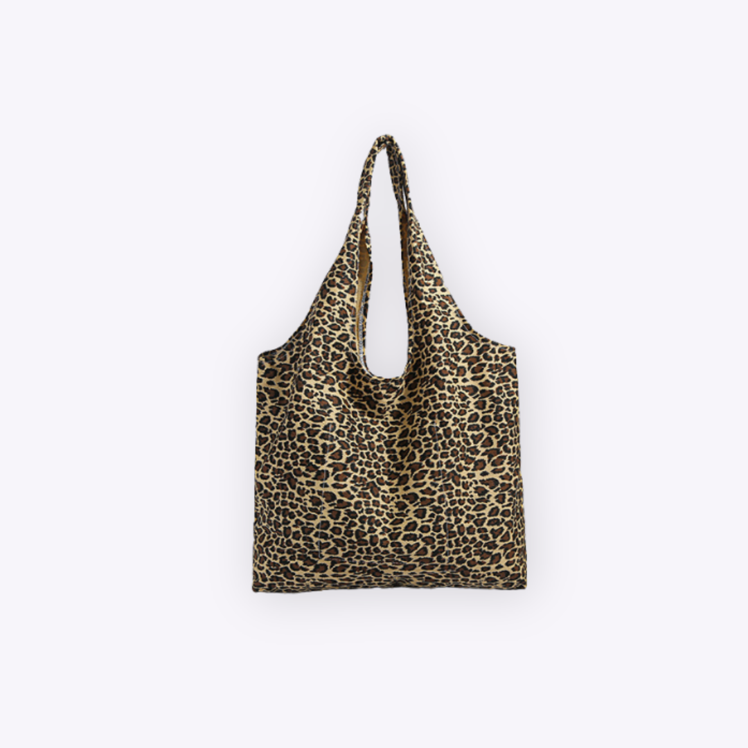Leopard Print Canvas Bag