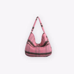Image of Pink Chequered Shoulder Bag