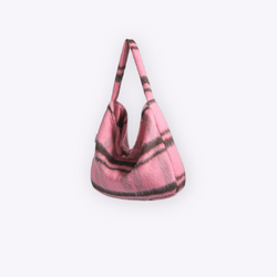 Image of Pink Chequered Shoulder Bag