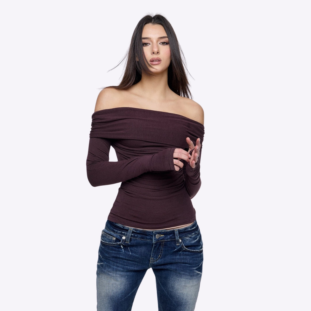Image of Ysara Fitted Long Sleeve Top