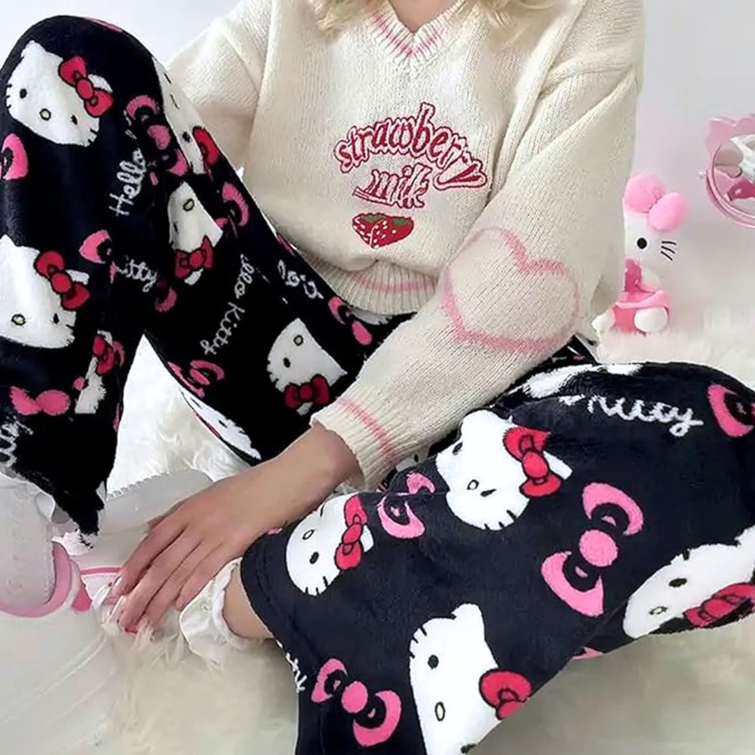 Hello Kitty Black/Pink Pyjama Pants