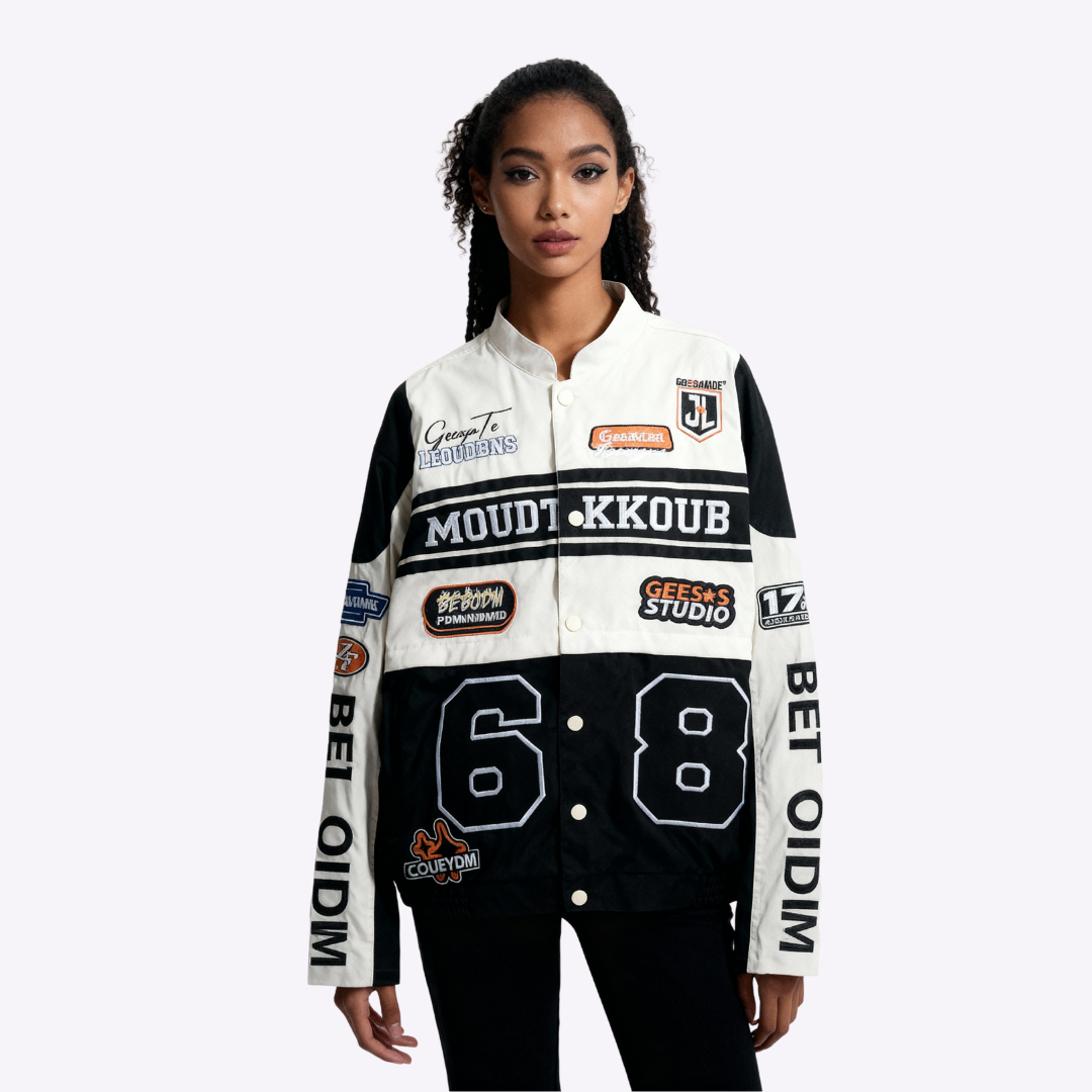 Detachable Varsity Racer Jacket