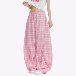 Image of Plaid Wide Leg Pants