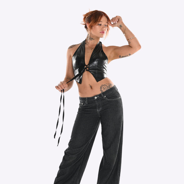Matsura Lace-Up Halter