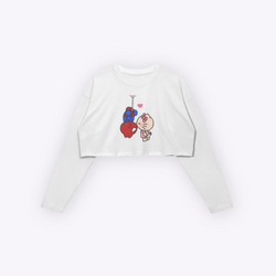 Image of Hello Kitty x Spiderman Long Sleeve Crop Top