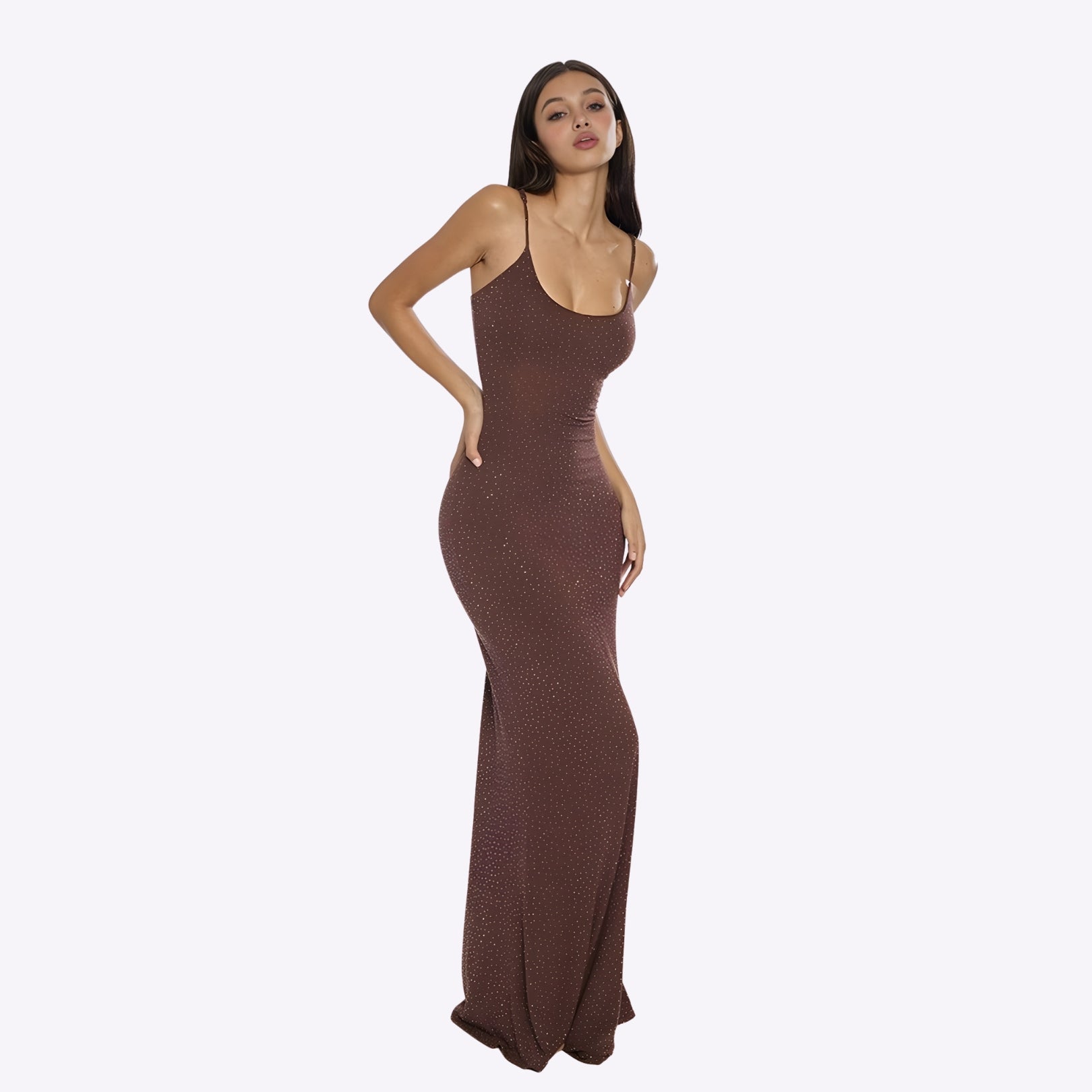 Image of Kezia Rhinestone Fishtail Dress