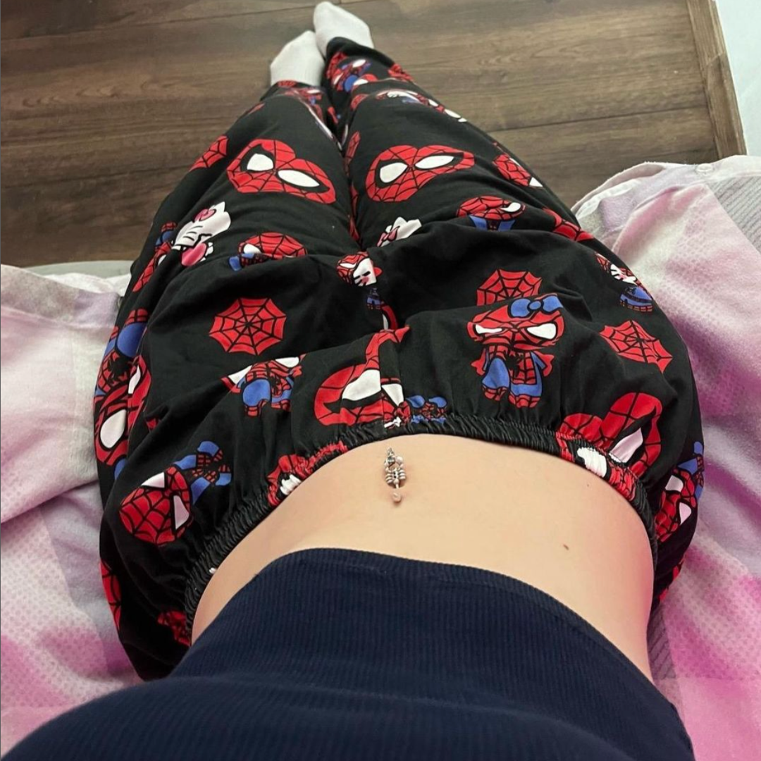 Hello Kitty x Spider Man Black Pyjama Pants