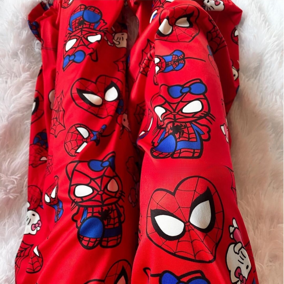 Hello Kitty x Spider Man Pyjama Pants - Red