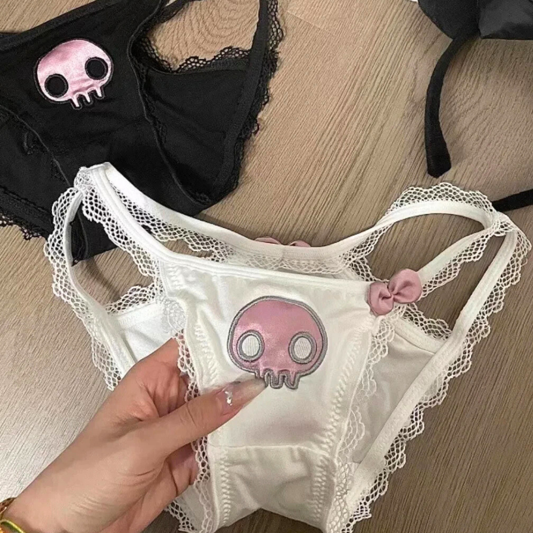 Kuromi Skull Cotton Briefs