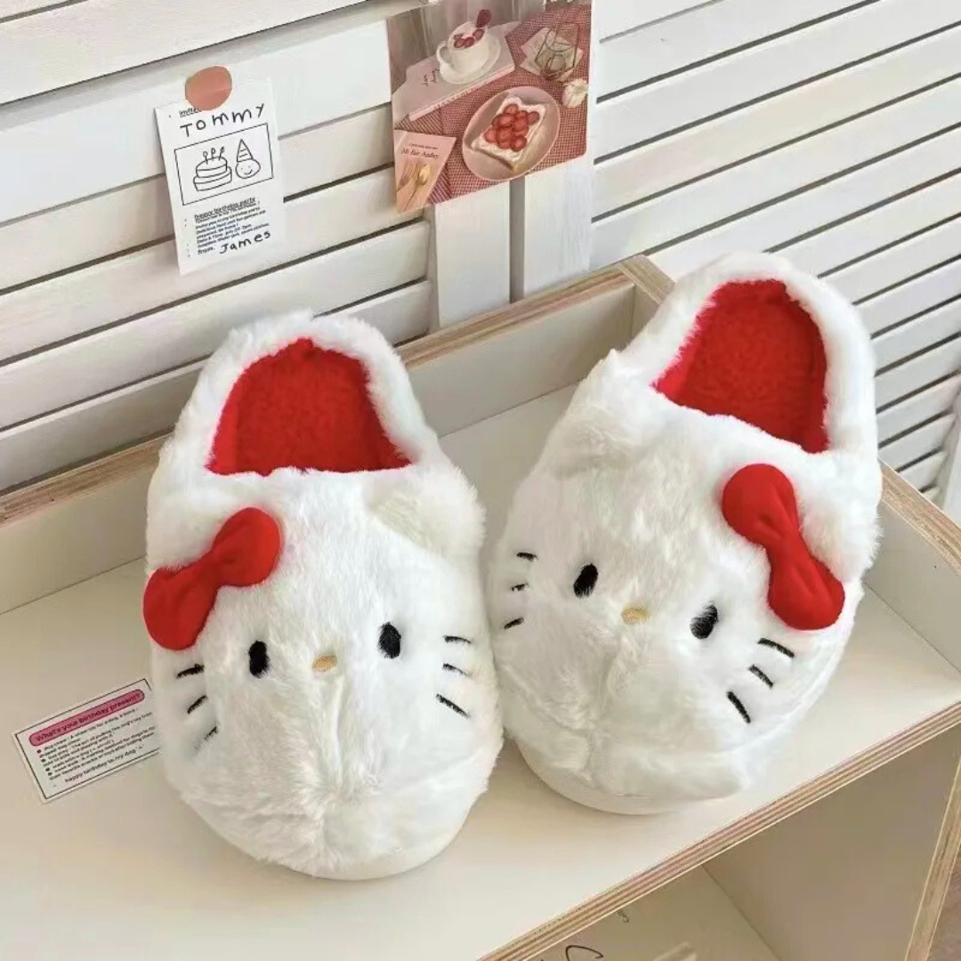 Hello Kitty Plush Slippers