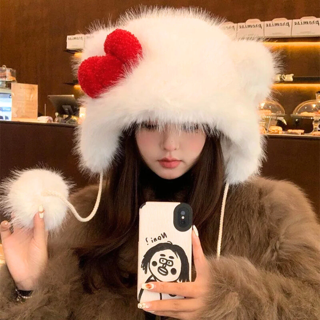 Fluffy Hello Kitty Winter Hat