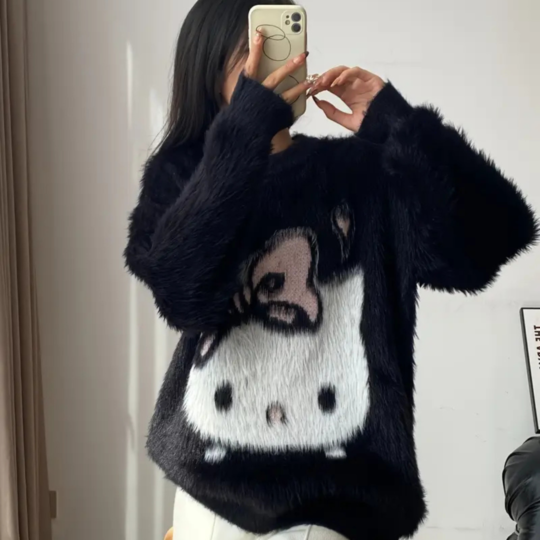 Oversized Hello Kitty Pullover Sweater