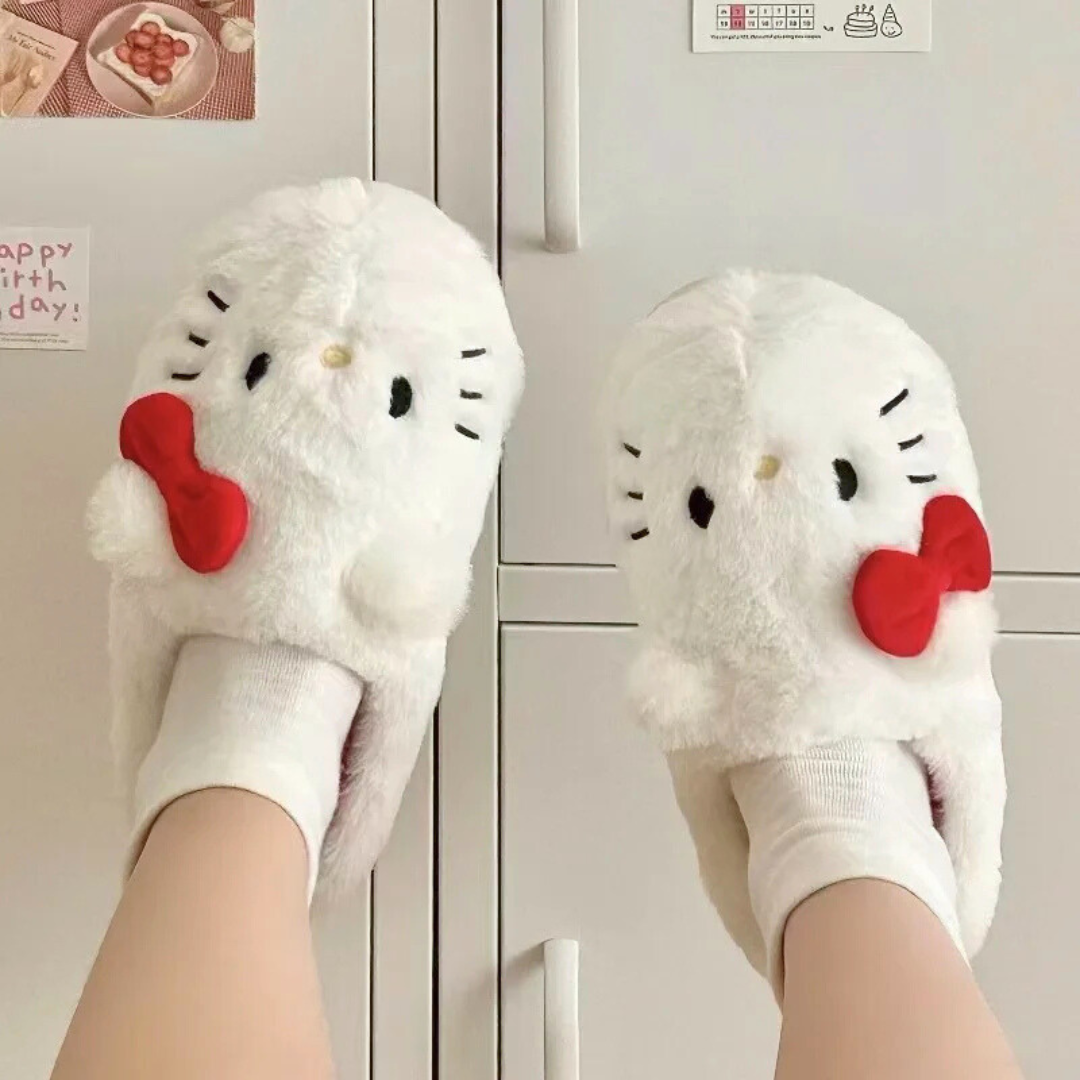 Hello Kitty Plush Slippers