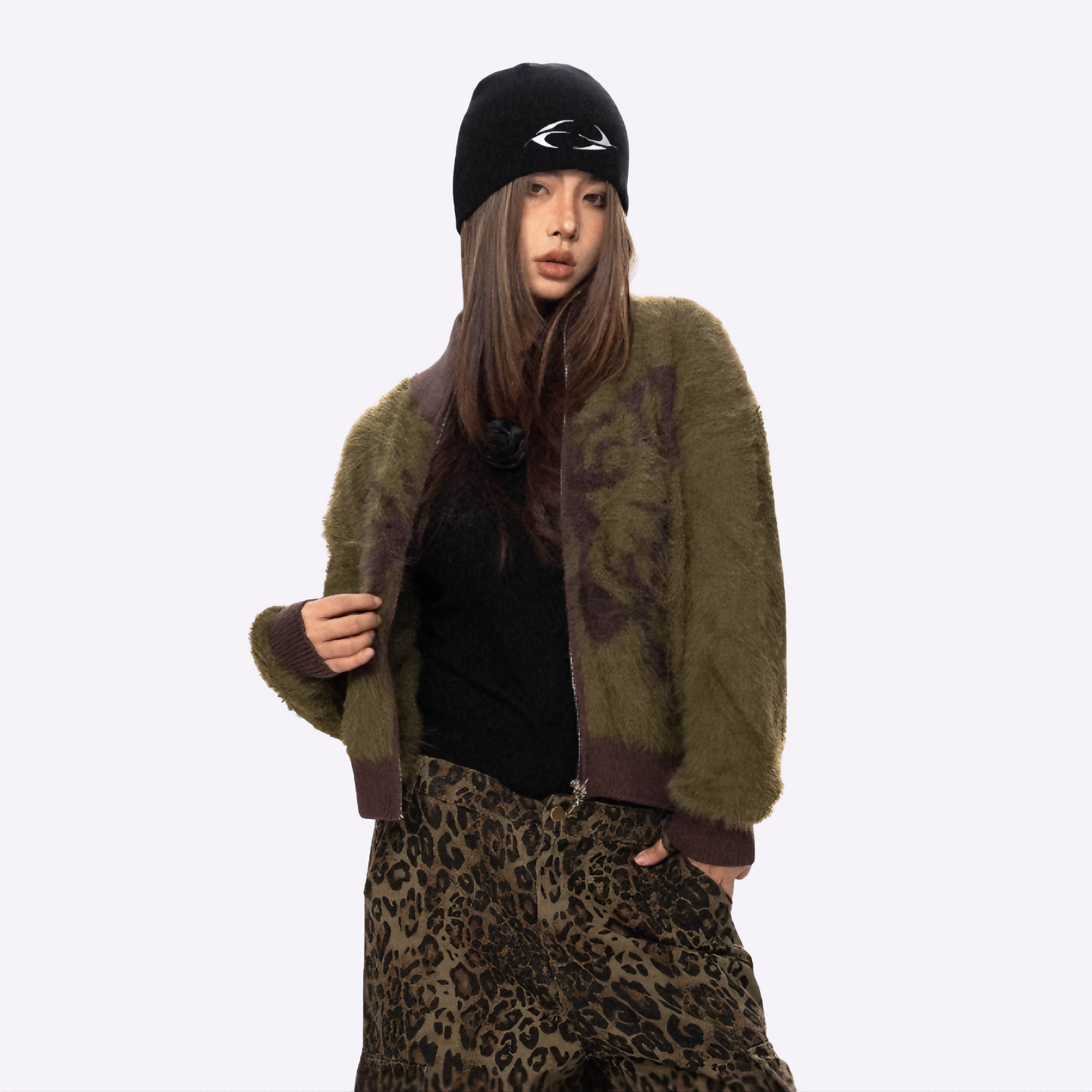 Image of Butterfly Zipped Cardigan