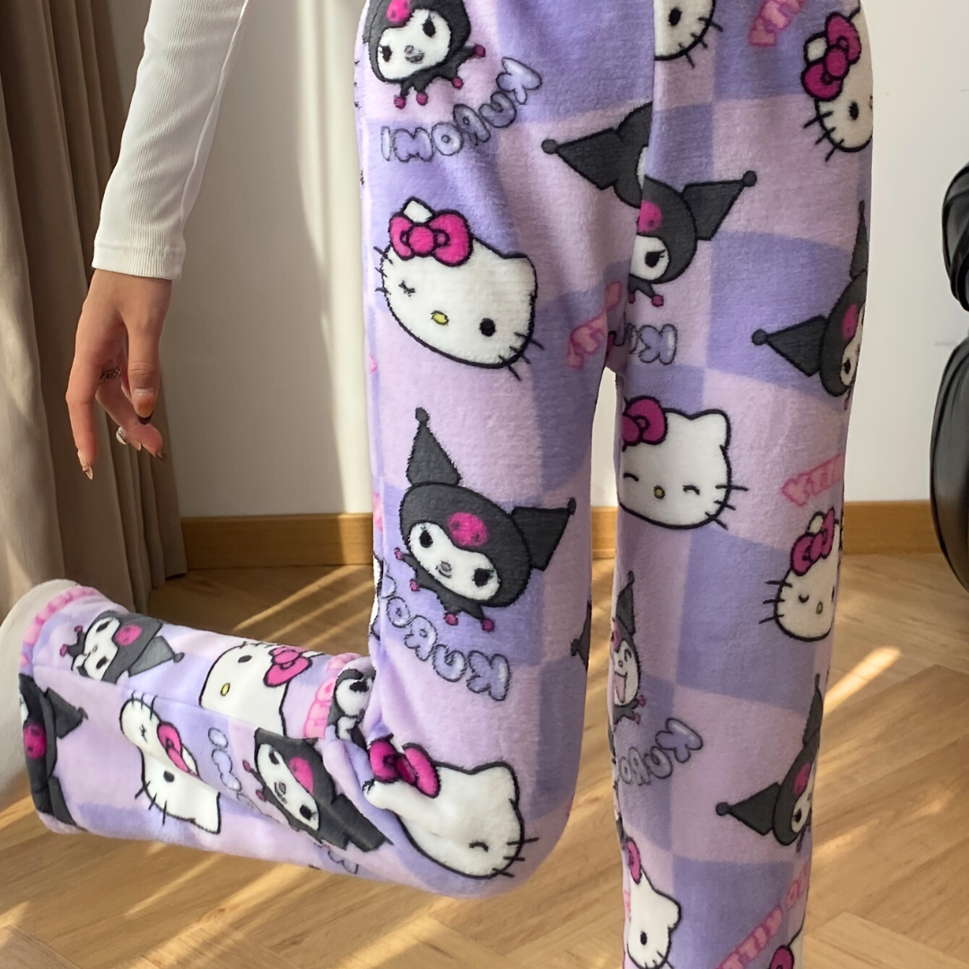 Kuromi x Hello Kitty Pyjama Pants