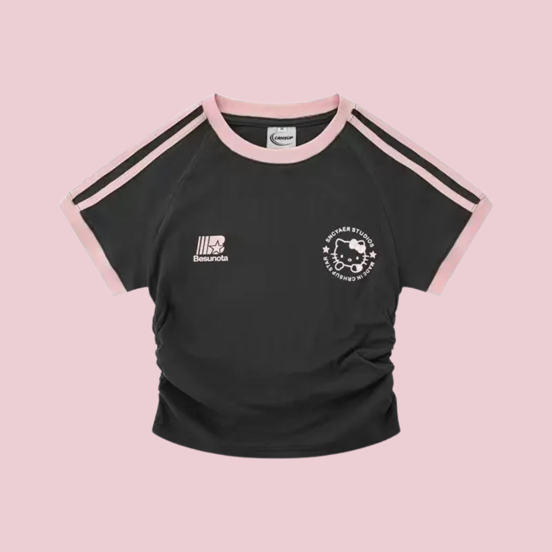 Hello Kitty Sports Cropped Tee