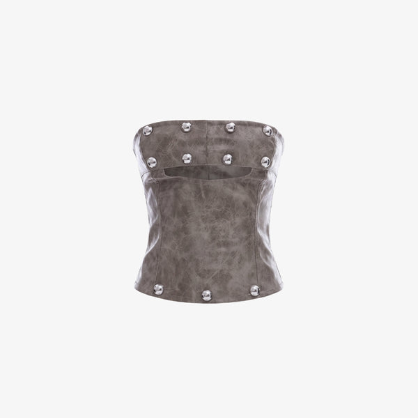 Asuka Studded Strapless Top