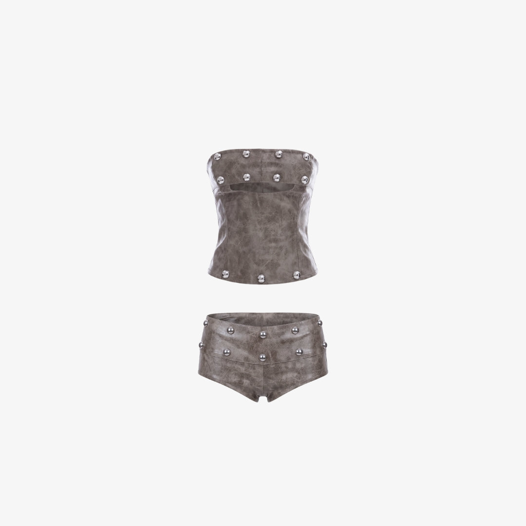 Asuka Studded Mini Shorts