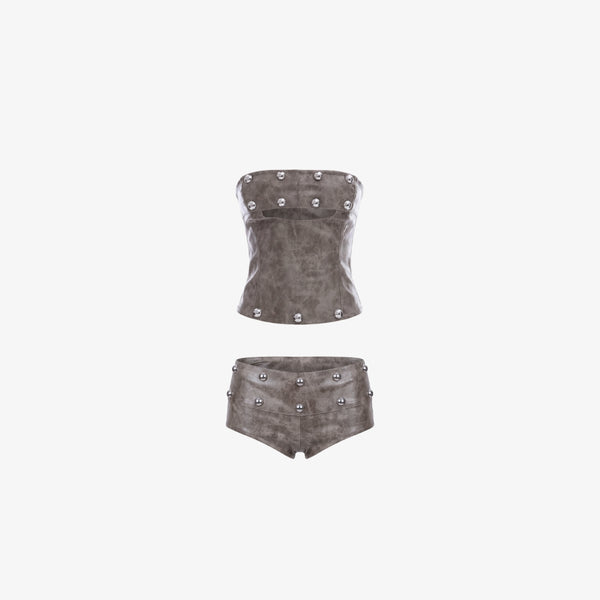 Asuka Studded Mini Shorts