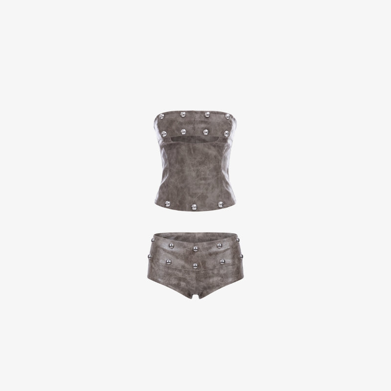 Asuka Studded Mini Shorts