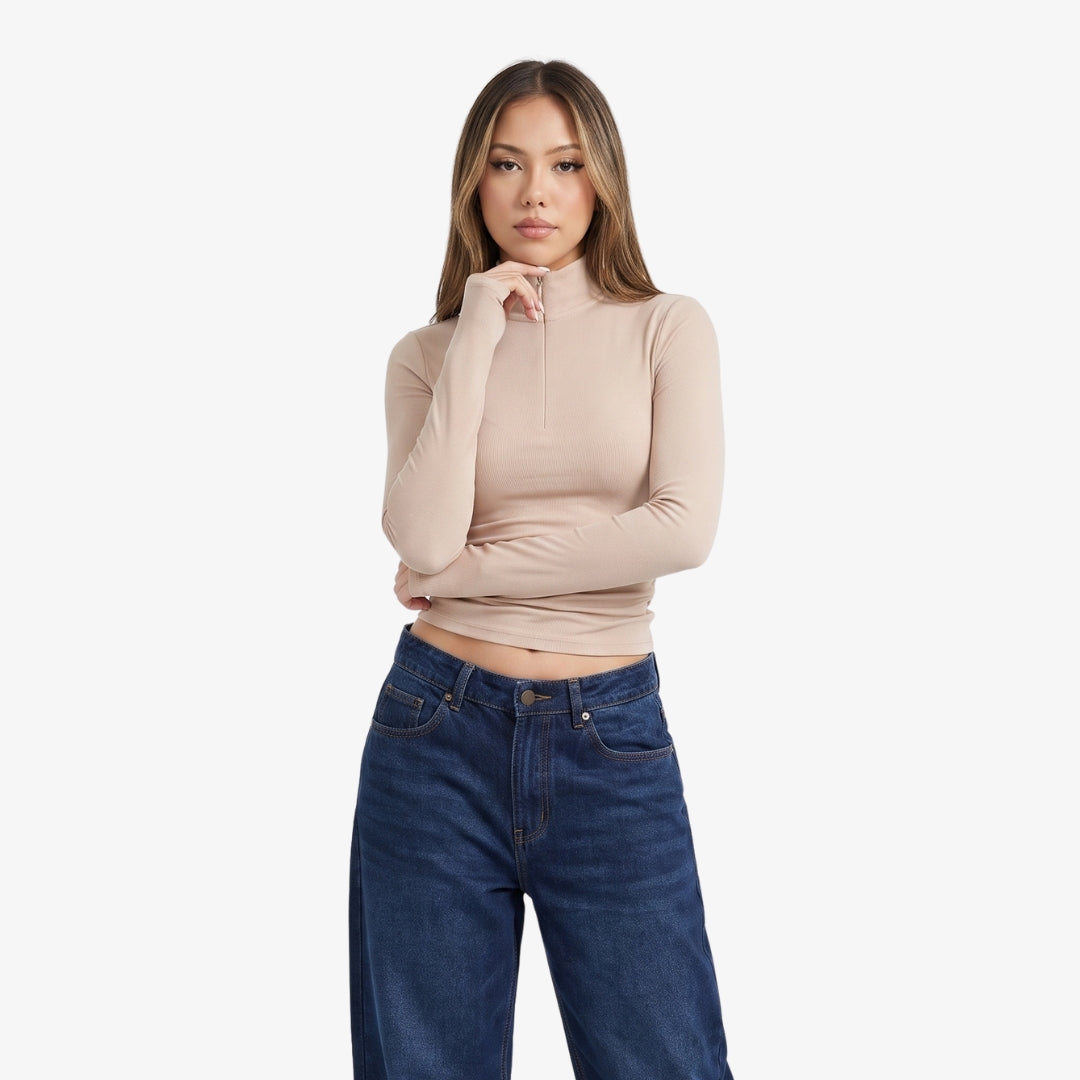 Image of Camila Zip-Up Long Sleeve
