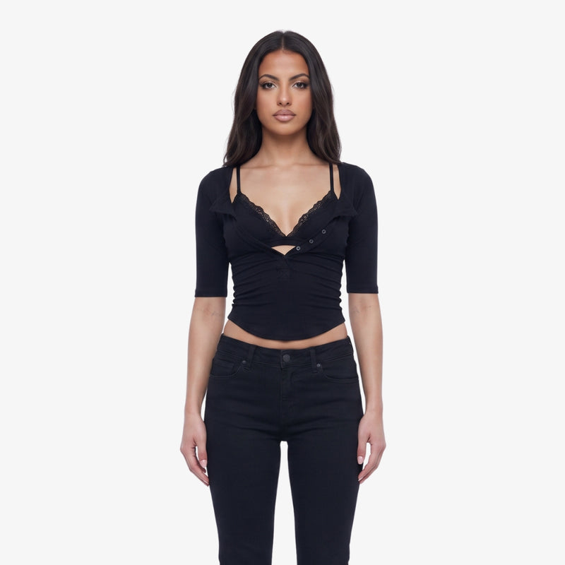 Céline Lace Layered Top