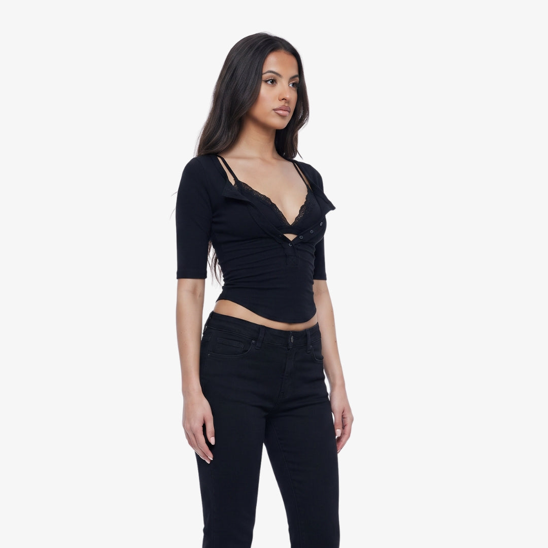Image of Céline Lace Layered Top