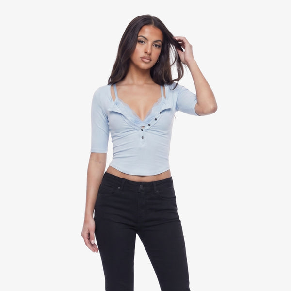 Céline Lace Layered Top