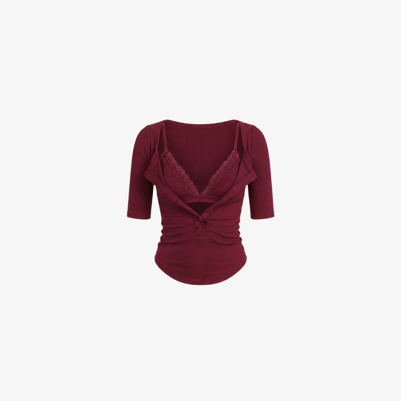Céline Lace Layered Top