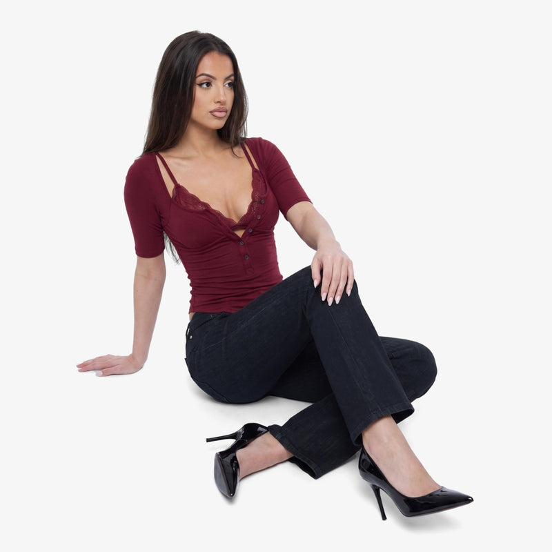 Céline Lace Layered Top