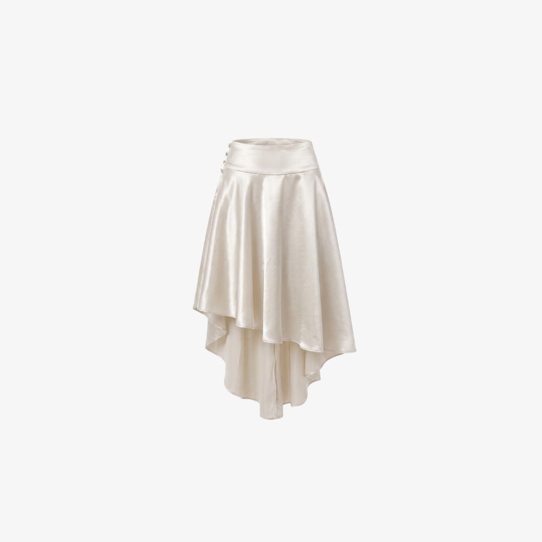 Image of Florence Satin Midi Skirt