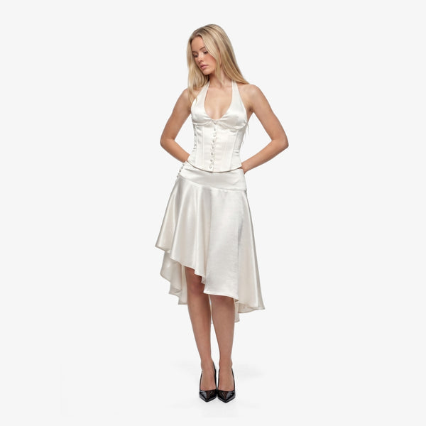Florence Satin Midi Skirt