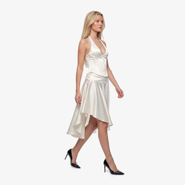 Florence Satin Midi Skirt