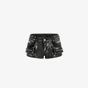 Indira Metallic Denim Shorts